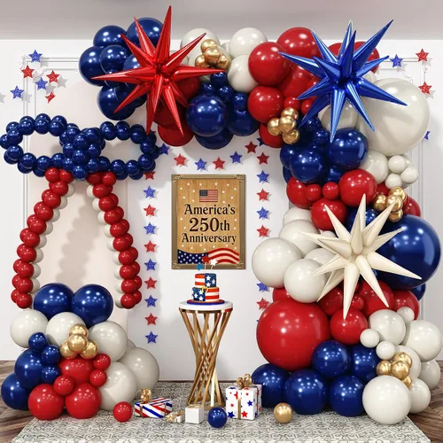 Miniatura 9 de Kit de arco de guirnalda de globos de Año Nuevo, globos de estrella de explosión negros y dorados, globos de estrella de explosión negra perla