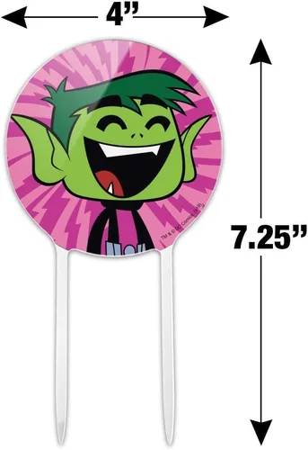 Miniatura 2 de Decoración acrílica para tartas de Teen Titans Go! Beast Boy para decoración de fiesta para boda, aniversario, cumpleaños, graduación