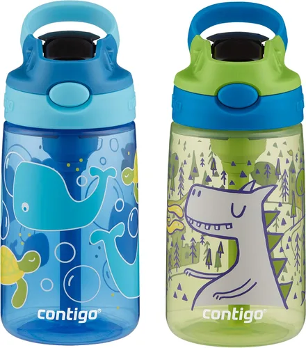 Miniatura 36 de Contigo Botella de agua con pajita para niños con tapa AUTOSPOUT de 20 onzas, arándano Azul (Arándano)