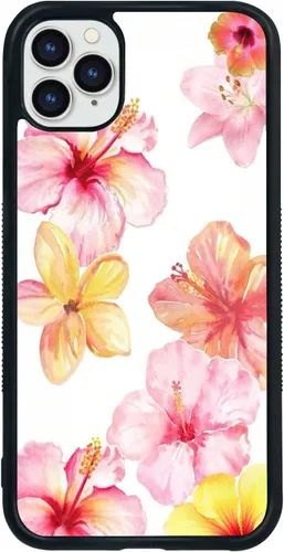 Miniatura 406 de Funda de teléfono de playa de verano a prueba de golpes y protectora con hibisco, bonitas fundas de teléfono para iPhone XR jamaica (Hibiscus Flower)