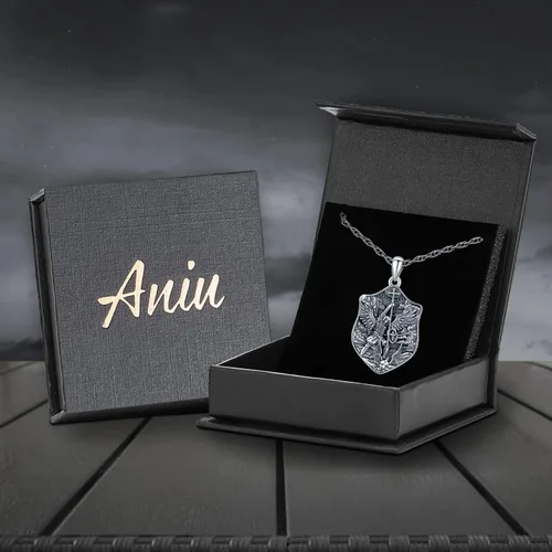 Miniatura 7 de Aniu Collar de plata de ley S925, San Miguel, San Cristóbal, San Benito, San Juda, Crucifijo de Jesús, San Uriel, Arcángel Rafael, San Patricio, San