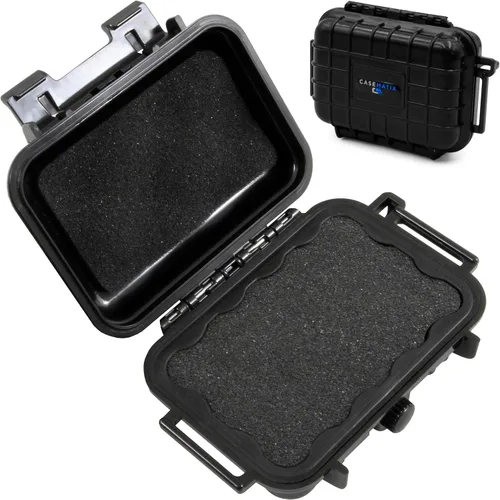 Miniatura 16 de CASEMATIX Estuche rígido pequeño impermeable de 9.5 pulgadas con espuma personalizable para electrónica portátil, herramientas y accesorios, funda
