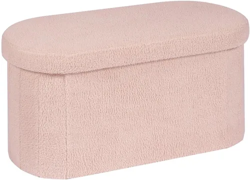 Miniatura 16 de B FSOBEIIALEO Otomana de Almacenamiento para Dormitorio, Reposapiés Otomano Plegable de Almacenamiento Boucle, Cubo Otomano Plegable Pequeño de Beige