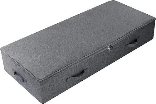 Contenedor de almacenamiento debajo de la cama de 39.4 pulgadas (100 cm) de largo para edredones, mantas, ropa, zapatos, juguetes, edredones, Negro