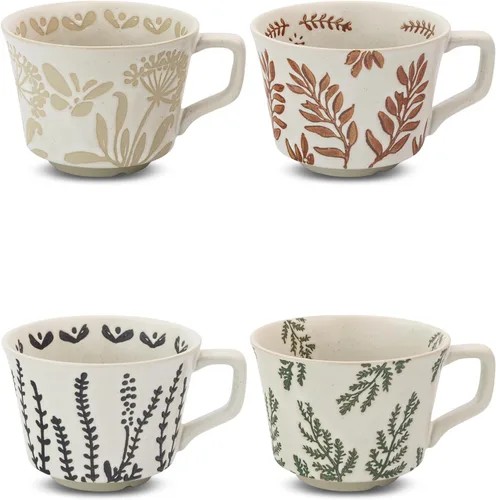 Miniatura 14 de Taza de Café de Cerámica, Taza de Té Única y Novedosa de 12 oz con Asa, Taza de Gres para Té Mocha Latte Cappuccino Espresso