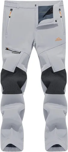 TACVASEN Pantalones de esquí de nieve para hombre, pantalones de snowboard resistentes al agua, pantalones de senderismo con forro polar para