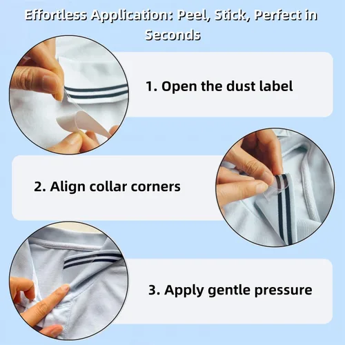 Miniatura 7 de Soporte de cuello para camisas de vestir y polos, soporte de cuello de PVC sin curvatura, refuerzos invisibles antiarrugas para hombres y mujeres