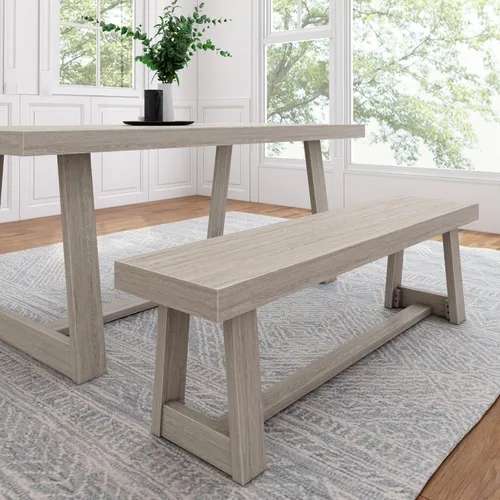 Miniatura 26 de Plank+Beam Mesa de Comedor Estilo Granja de 72 Pulgadas, Mesa de Cocina Rústica de Madera Maciza, Mesa Rectangular Grande de Madera para Comedor