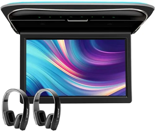 Miniatura 10 de XTRONS Pantalla de monitor montada en el techo del automóvil de 11.6 pulgadas, pantalla ultrafina abatible para automóvil, reproductor de video