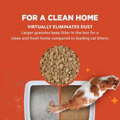 Miniatura 4 de WORLD'S BEST - Arena para gatos de mejor calidad en el mundo, bajo rastro y control de polvo, para varios gatos, sin perfume, 8 libras