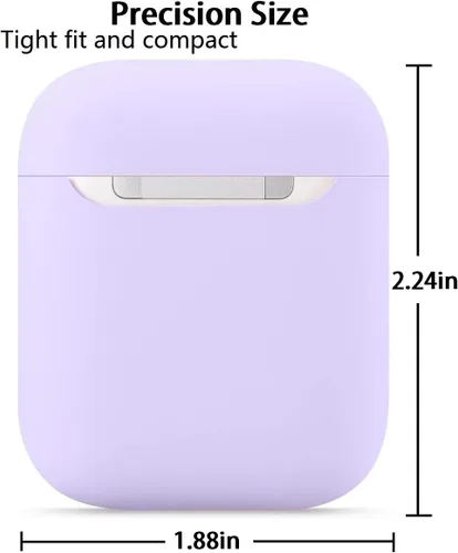 Miniatura 3 de Funda de protección para Airpods Funda de silicona ultrafina compatible con Airpods 1 y AirPods 2 (morado)