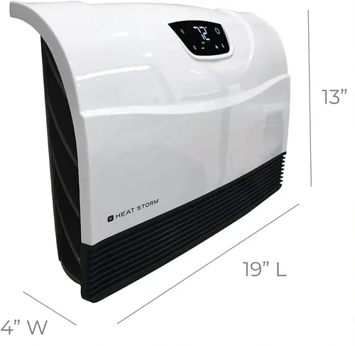 Miniatura 5 de Calentador de Espacio Infrarrojo Heat Storm Phoenix con Patas Desmontables, Control Remoto, Eficiente Energéticamente-750-1500 Vatios, Blanco