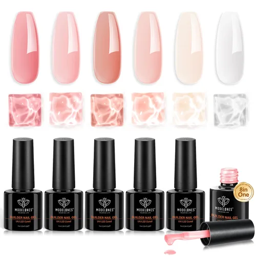 Miniatura 15 de modelones Juego de Base y Capa Superior para Esmalte de Uñas en Gel, 3 Piezas Base de Goma y Capa Superior de Gel Transparente Brillante y Mate a