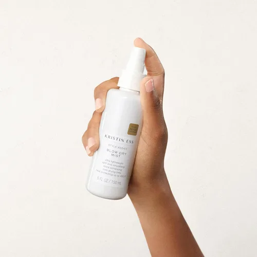 Miniatura 3 de Kristin Ess Plancha de pelo de 1 pulgada de titanio + aerosol protector térmico de secado al aire libre para olas de playa + cepillo desenredante +
