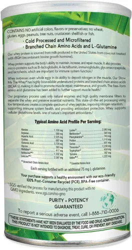 Miniatura 3 de Natural Nutra Vainilla alimentada con pasto Show Me The Whey Protein Source Powder Mejora la digestión, apoya los huesos y aumenta la inmunidad, sin