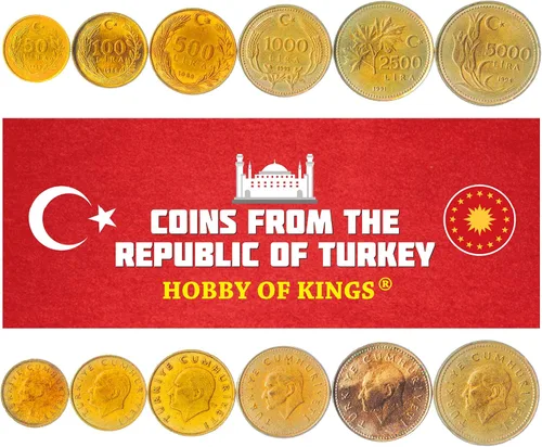 Miniatura 14 de Juego de 3 monedas de Turquía. 1, 5, 10 liras. 1981-1983