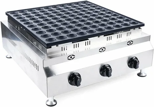 Mini máquina para hacer panqueques holandeses de 100 agujeros, antiadherente de gas LPG Takoyaki, 110 V 1600 W, máquina para hacer gofres para el