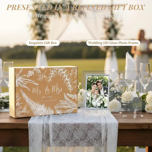 Miniatura 3 de Regalos de boda para parejas 2026, aniversario de compromiso, regalos de señor y señora para recién casados, regalo de despedida de soltera