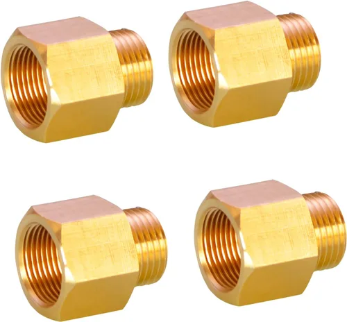 Miniatura 9 de AOPANDA Instalación de tubería de latón, adaptador reductor, tubo NPT macho de 1/4 x 1/2 tubo NPT hembra (paquete de 4)