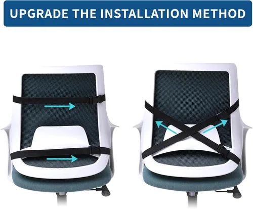 Miniatura 8 de Cojín de asiento de espuma viscoelástica y almohada de apoyo lumbar para silla de oficina, automóvil, silla de ruedas, almohadilla ortopédica
