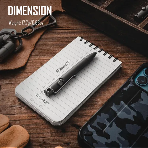 Miniatura 5 de KeyUnity KP04SW Titanium EDC Bolt Action Pen & KM14SW Titanio EDC Abrebotellas Llavero Clip con Anillo D