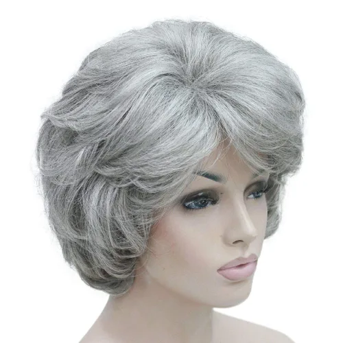 Miniatura 12 de Lydell Pelucas cortas y onduladas de 6 pulgadas, cabello sintético completo, estilo clásico (12TT26 marrón claro con reflejos)