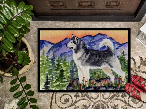 Miniatura 3 de Caroline's Treasures SS8157JMAT Alaskan Malamute - Tapete para puerta delantera, 24 x 36 pulgadas, para interiores y exteriores, para entrada