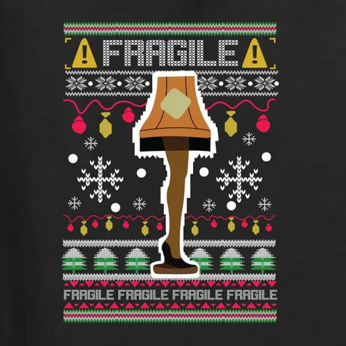 Miniatura 2 de Wild Bobby Suéter feo de Navidad con lámpara de pierna frágil, sudadera unisex con cuello redondo