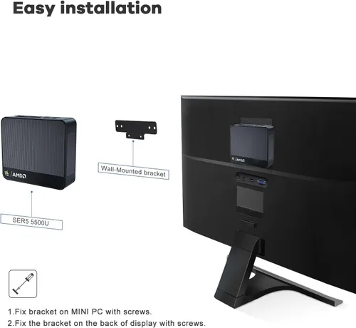 Miniatura 9 de Beelink Mini PC SER5, AMD Ryzen 5 5500U (hasta 4.0 GHz) 6C/12T, mini computadora de 32 GB DDR4 RAM 500 GB NVMe SSD, mini computadora de escritorio