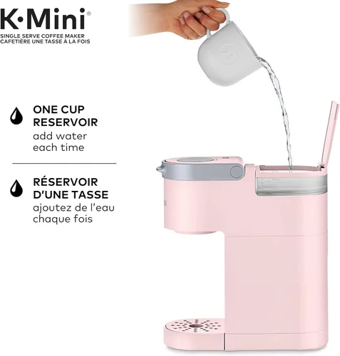 Miniatura 2 de Keurig K-Mini - Cafetera de cápsulas K-Cup de una sola porción, con un diseño ultra elegante, rosa polvoriento
