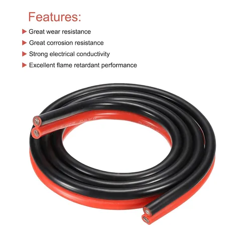 Miniatura 4 de MECCANIXITY Alambre de calibre 8, 2 conductores, alambre de silicona paralelo de 8 AWG, alambre eléctrico de cobre estañado de 4.9 ft/5 pies