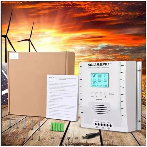 Miniatura 7 de Controlador de carga MPPT 60 amperios, regulador de carga de panel solar 12V 24V Auto 60A, entrada máxima 100V con pantalla LCD para batería