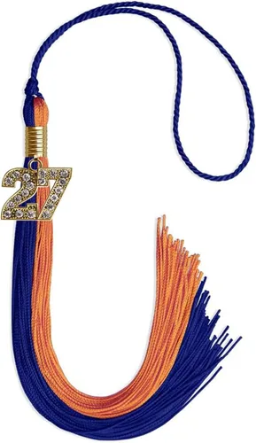 Miniatura 112 de Endea Graduation Borla de doble color con dije dorado (negro/oro brillante, 2022)