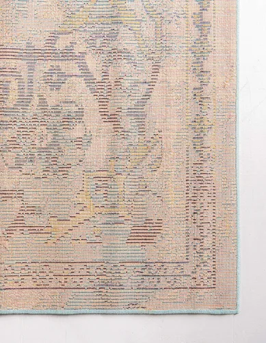 Miniatura 9 de Unique Loom Medici Collection - Alfombra tradicional de medallón floral vintage azul (2 pies 2 pulgadas x 3 pies)