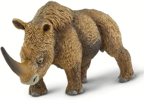 Miniatura 2 de Safari Ltd. Figura de rinoceronte lanudo – Figura detallada de plástico de 6.75 pulgadas – Divertido juguete educativo prehistórico para niños