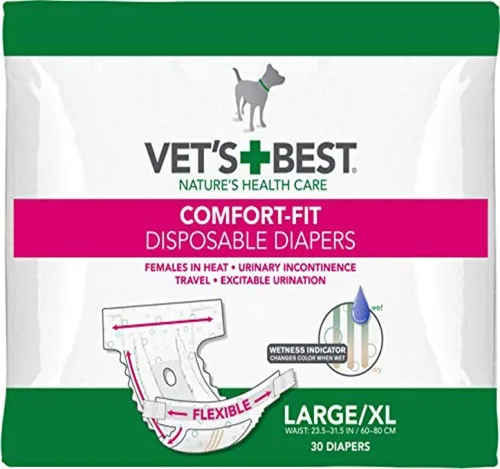 Miniatura 9 de Pañales desechables Vet's Best, mejor ajuste de confort para hembras, 12 unidades, L/XL