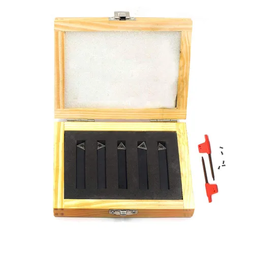 Miniatura 9 de OSCARBIDE 5/16 "Mini torno de carburo indexable portaherramientas de torneado de carburo de metal, herramientas de torno de metal inserta brocas