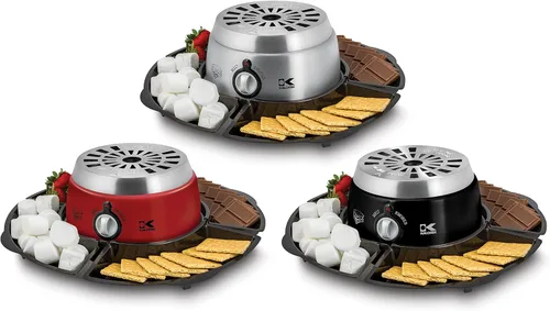 Miniatura 2 de Kalorik 2 en 1 Smores Maker, con función de fusión de fondue de chocolate, incluye tenedor y juego de bandeja, acero inoxidable
