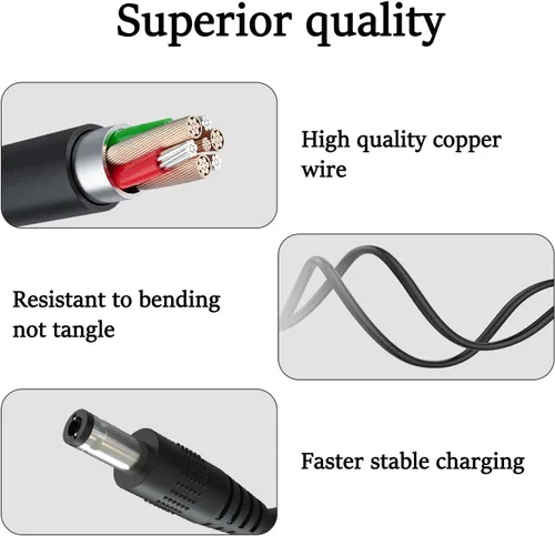 Miniatura 5 de Cargador adaptador de reproductor de DVD portátil de 12 V, universal compatible con Sunpin, Sylvania, Phillips, Craig, Cooau, DBPower, YOTON