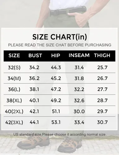 Miniatura 6 de Pantalones de senderismo para hombre, impermeables, de secado rápido, ligeros, rectos, de trabajo