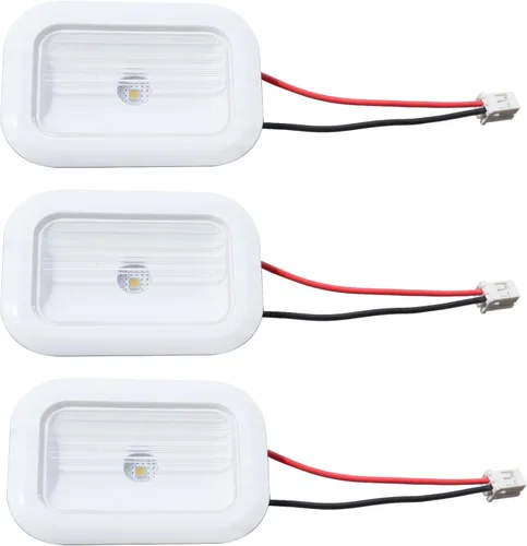 Paquete de 3 módulos de luz LED para refrigerador W10843353 W10695459 para Whirlpool Maytag reemplazan W11126053, W10660728, W10279030, W11205083