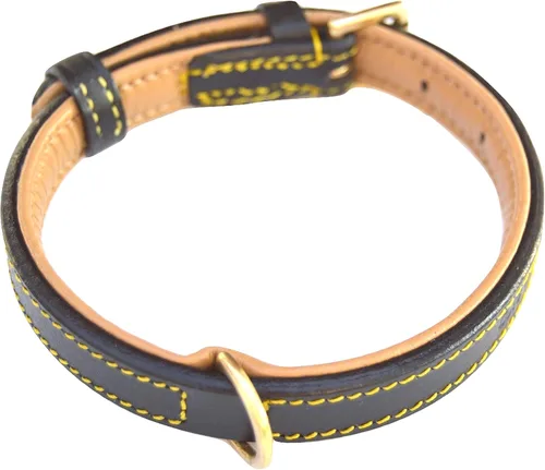 Miniatura 4 de Collares Soft Touch de cuero negro acolchado para perro, tamaño pequeño