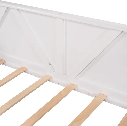 Miniatura 9 de Harper & Bright Designs Sofá cama de madera maciza tamaño individual, sofá cama multifuncional con soporte de listones de madera, marco de cama