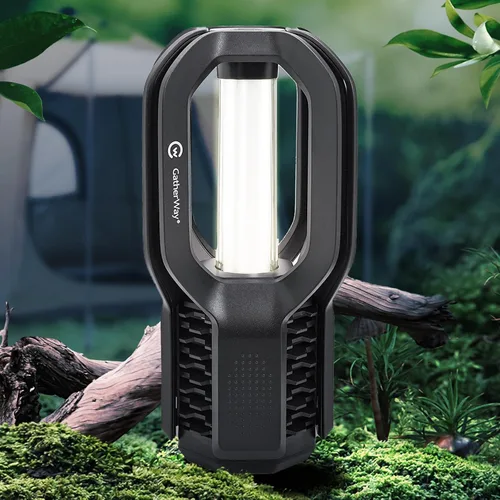 Miniatura 14 de Linterna LED recargable para campamento, diseño de agarre libre, 4 modos, impermeable IP65, brillo cálido de 3000 K, luz ligera y portátil