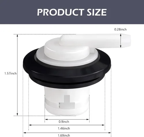 Miniatura 2 de Kit de válvula de ventilación y ojales, compatible con Ford 1980-1996 F150 F250 F350/Jeep Wrangler Cherokee/Grand Cherokee/Dodge Ram Van, reemplaza