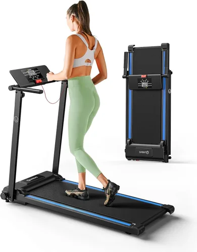 Miniatura 8 de UREVO Treadmill with Standing Desk Workstation, Walking Pad Treadmills for Home Office, Under Desk Compact Design Treadmill with HIIT Programs, Negro