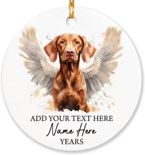 Miniatura 8 de Airedale Terrier - Adorno personalizado de alas de ángel para perro, regalo de pérdida de condolencias de mascotas, adorno de Navidad conmemorativo