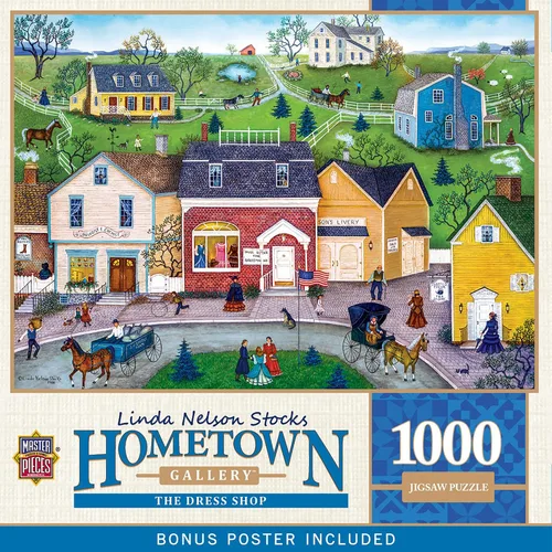 Miniatura 3 de Masterpieces Rompecabezas de 300 piezas para adultos y familias – The Dress Shop – 19.25 x 26.63 pulgadas
