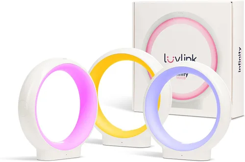 Miniatura 15 de LuvLink Infinity Voice v2 Send Sounds & Color - Lámpara de amistad galardonada (juego de dos, blanco)