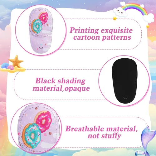 Miniatura 4 de 8 parches de ojos para niños y niñas, parche para ojos para gafas sobre la lente, parche reutilizable de dibujos animados para niños pequeños